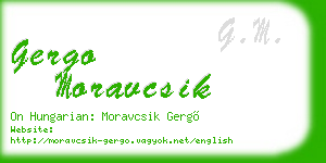gergo moravcsik business card